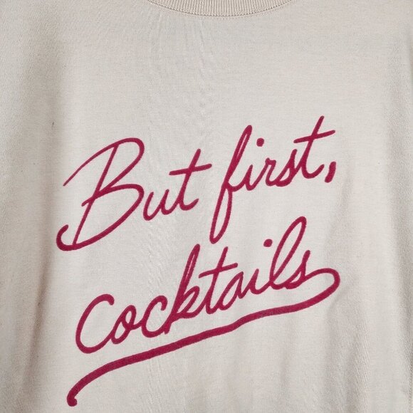 Wildfox sweatshirt size S But First Cocktails pink - Picture 3 of 10